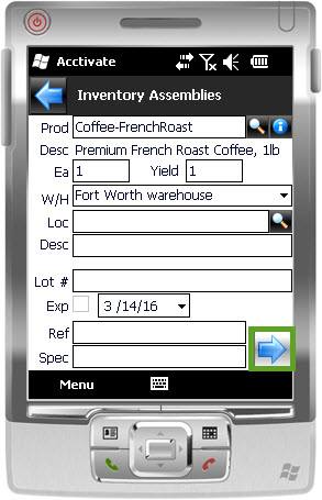 Mobile Inventory Assembly Product