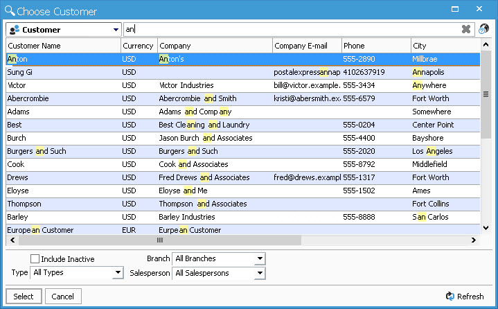 Multi field search an