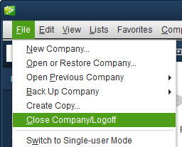 QuickBooksCloseCompany